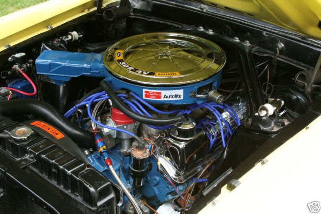 1969 Yellow Ford Mustang Fastback