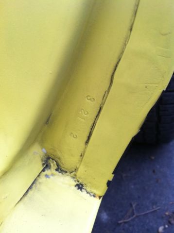 1969 Yellow Ford Mustang Fastback