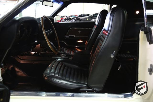 1969 White Ford Mustang