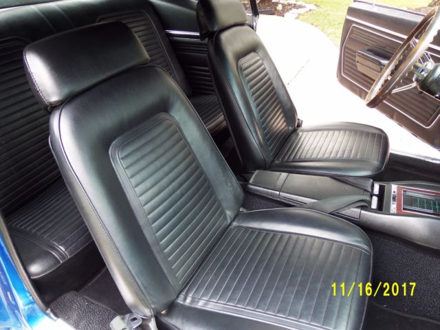 1969 Blue and White Chevrolet Camaro Coupe