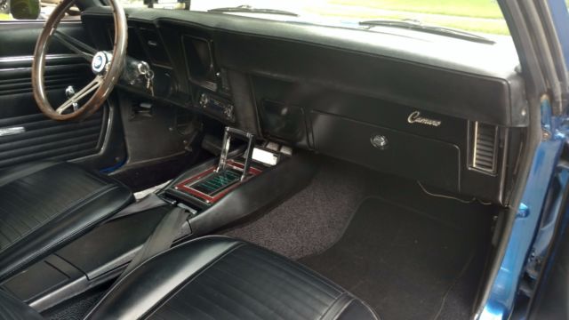 1969 Blue and White Chevrolet Camaro Coupe