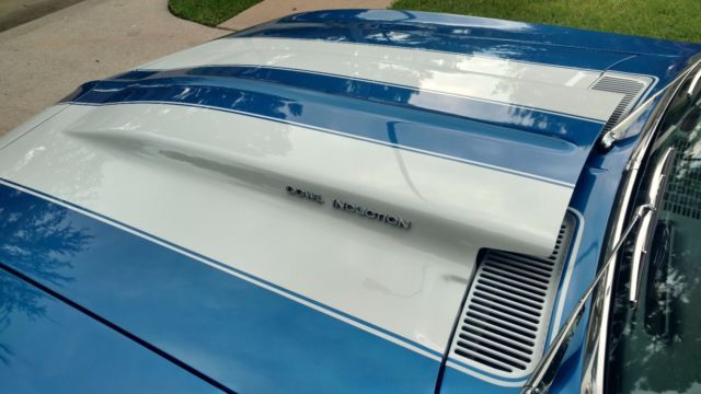 1969 Blue and White Chevrolet Camaro Coupe