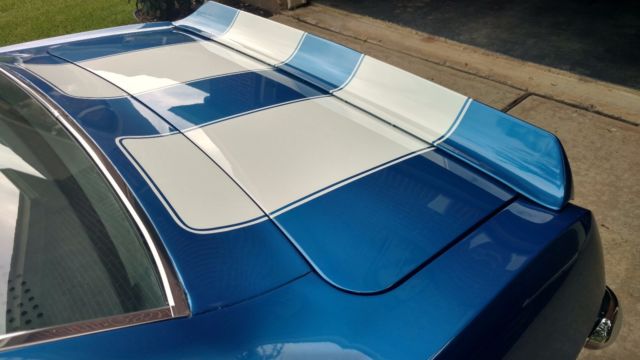 1969 Blue and White Chevrolet Camaro Coupe