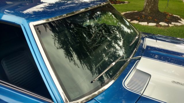 1969 Blue and White Chevrolet Camaro Coupe