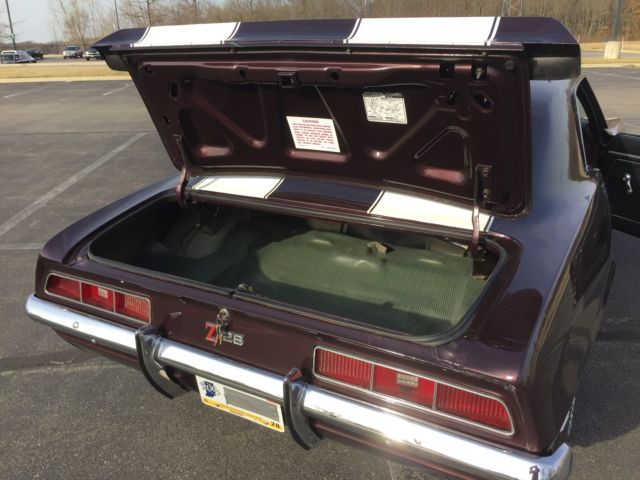 1969 Burgandy Chevrolet Camaro Coupe