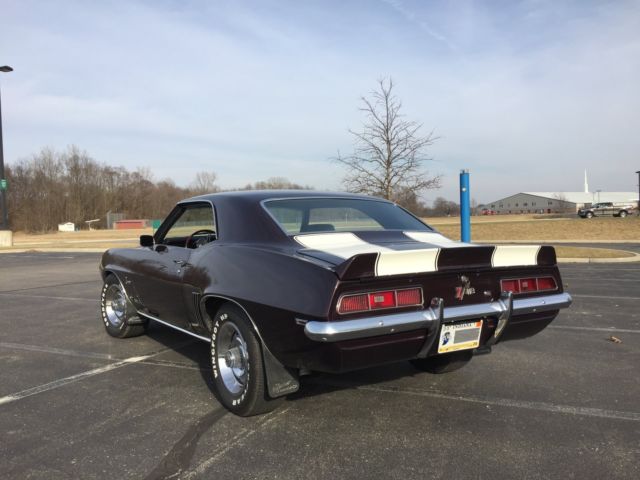 1969 Burgandy Chevrolet Camaro Coupe