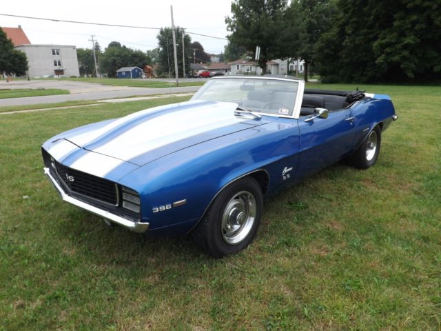 1969 Blue Chevrolet Camaro