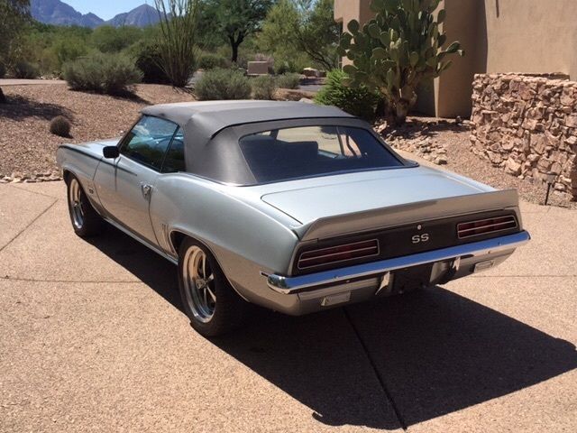 1969 Silver Chevrolet Camaro Convertible