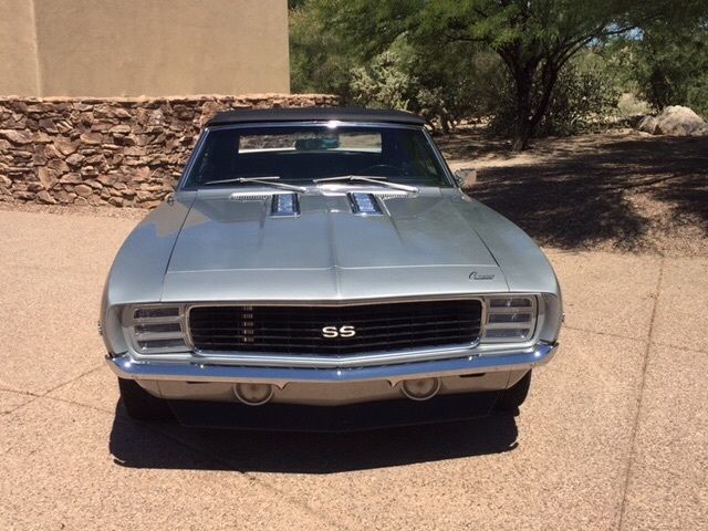 1969 Silver Chevrolet Camaro Convertible