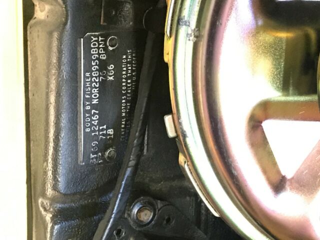 1969 Yellow Chevrolet Camaro