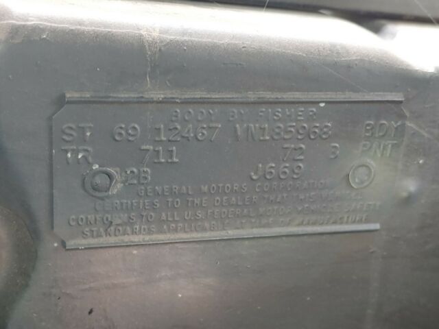 1969 Black Chevrolet Camaro Convertible