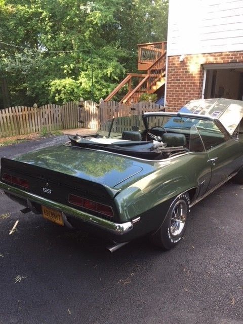 1969 Green Chevrolet Camaro Convertible