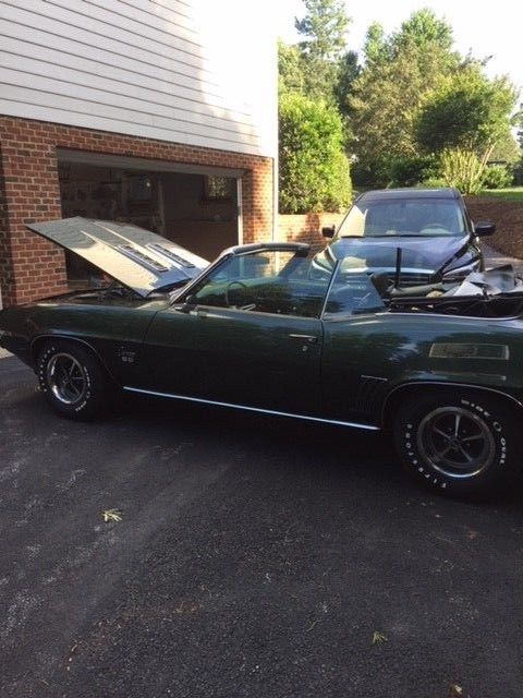 1969 Green Chevrolet Camaro Convertible