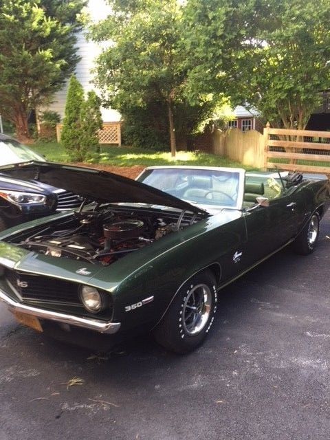 1969 Green Chevrolet Camaro Convertible