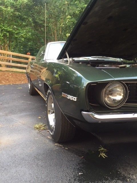 1969 Green Chevrolet Camaro Convertible
