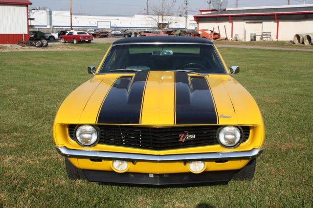 1969 Yellow W/Black Stripes Chevrolet Camaro Coupe