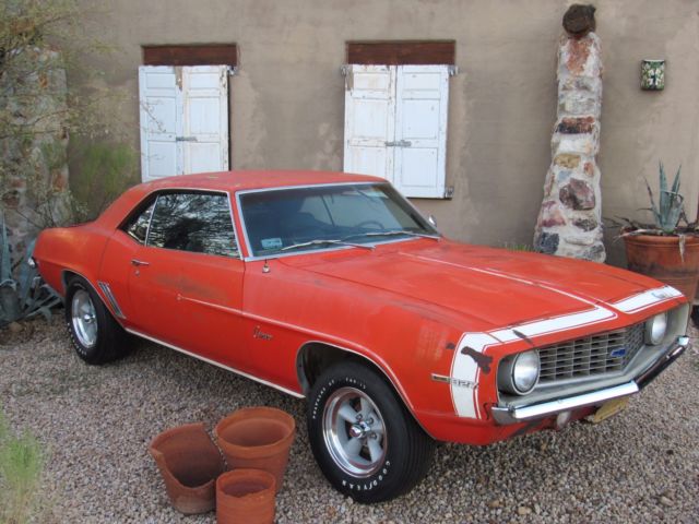 1969 Orange Chevrolet Camaro Coupe