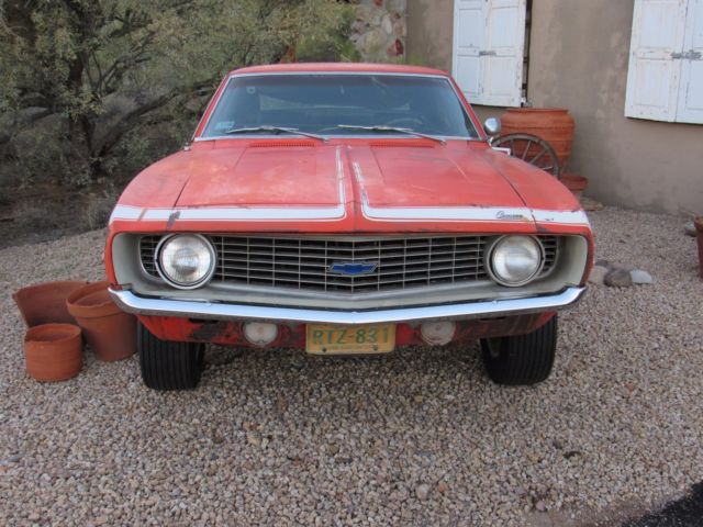 1969 Orange Chevrolet Camaro Coupe