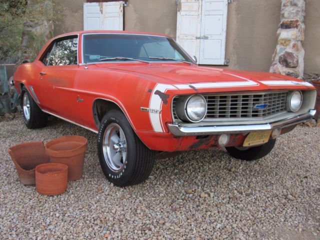 1969 Orange Chevrolet Camaro Coupe