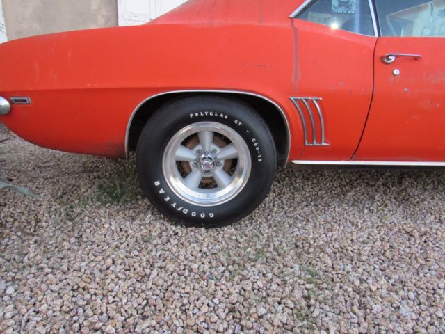 1969 Orange Chevrolet Camaro Coupe