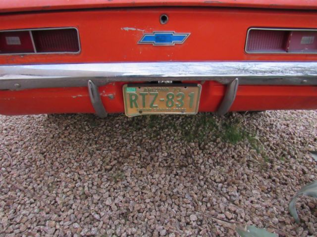 1969 Orange Chevrolet Camaro Coupe