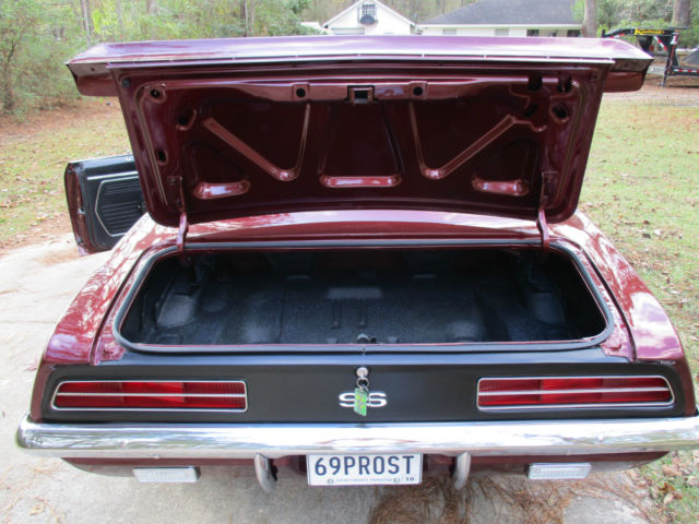 1969 Burgundy Chevrolet Camaro Coupe