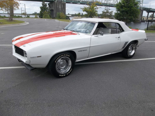 1969 White Chevrolet Camaro Convertible