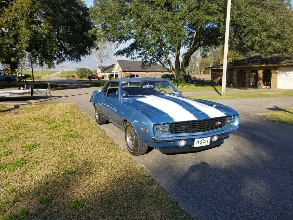 1969 Blue Chevrolet Camaro
