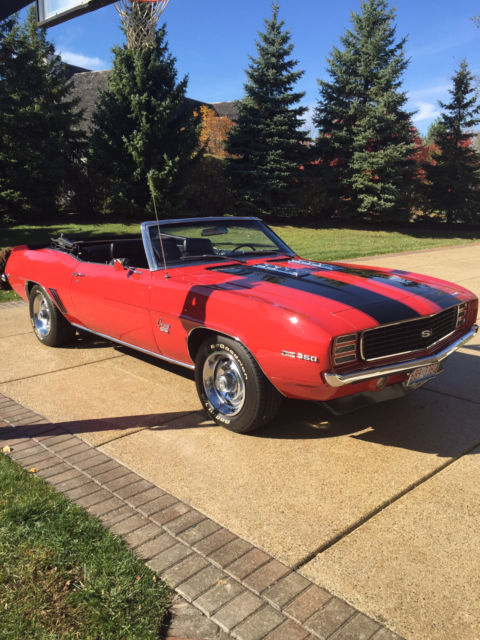 1969 Rally Red Chevrolet Camaro Convertible