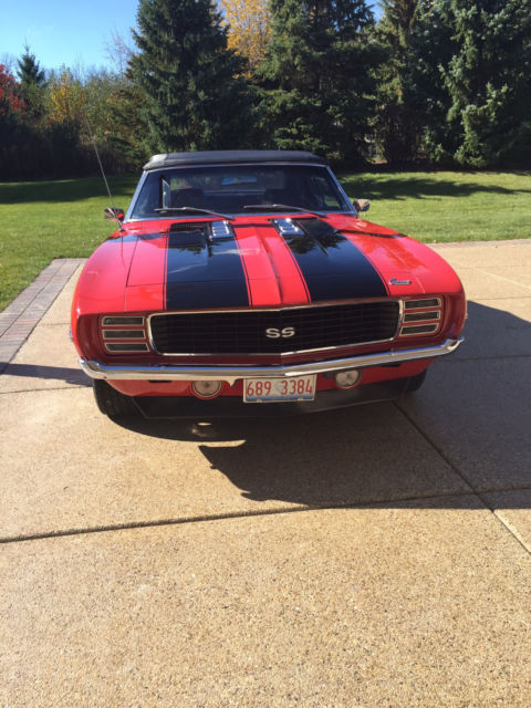 1969 Rally Red Chevrolet Camaro Convertible
