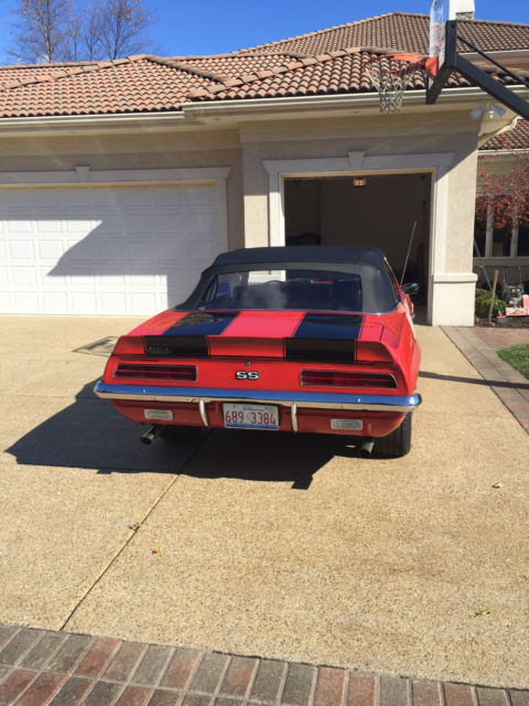 1969 Rally Red Chevrolet Camaro Convertible