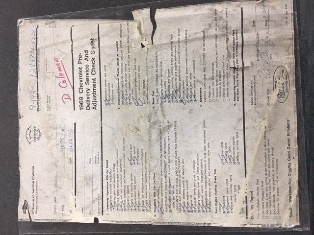 1969 Blue Chevrolet Camaro Coupe