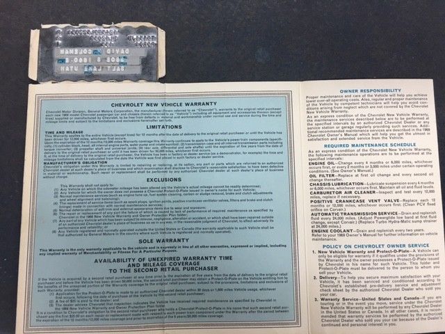 1969 Blue Chevrolet Camaro Coupe