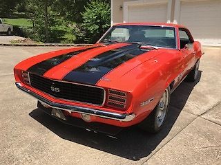 1969 Orange Chevrolet Camaro Coupe