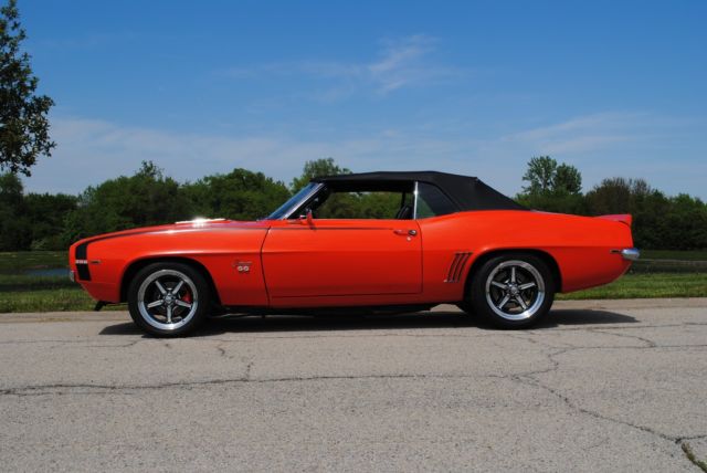 1969 Orange Chevrolet Camaro Convertible