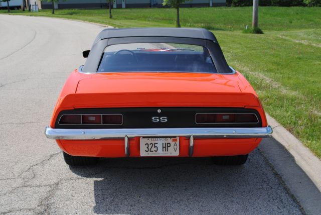 1969 Orange Chevrolet Camaro Convertible