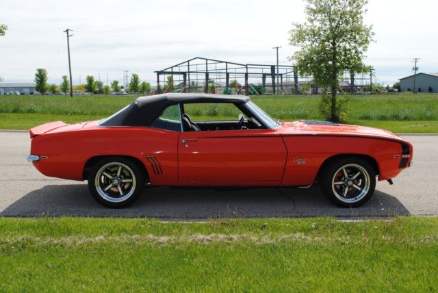 1969 Orange Chevrolet Camaro Convertible