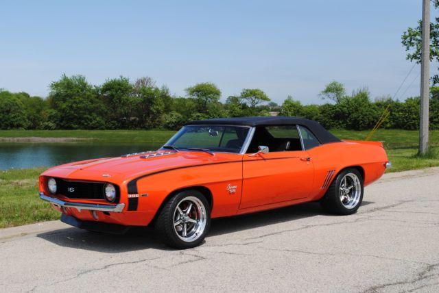 1969 Orange Chevrolet Camaro Convertible
