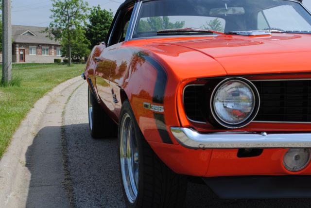 1969 Orange Chevrolet Camaro Convertible