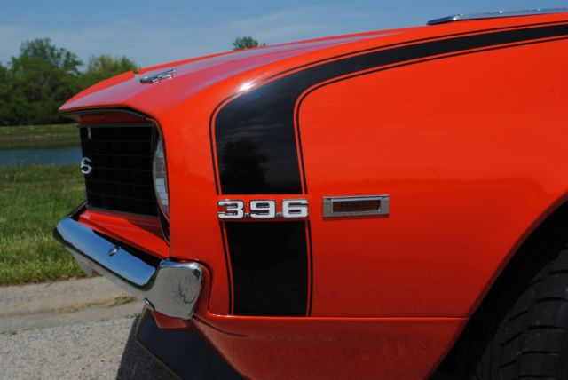 1969 Orange Chevrolet Camaro Convertible