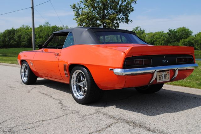 1969 Orange Chevrolet Camaro Convertible