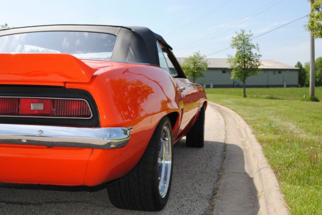 1969 Orange Chevrolet Camaro Convertible