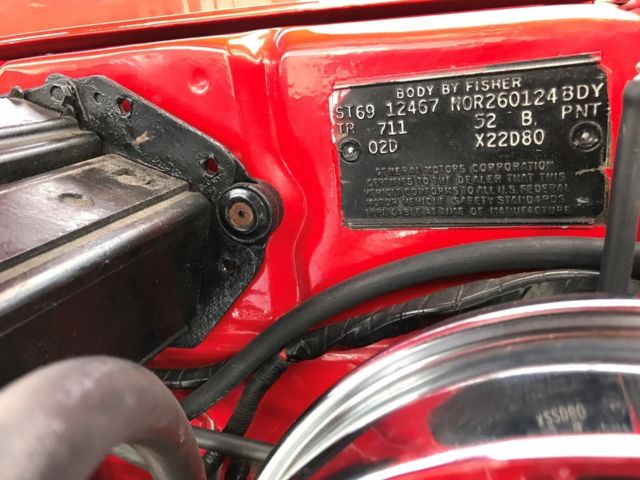 1969 Red Chevrolet Camaro Convertible