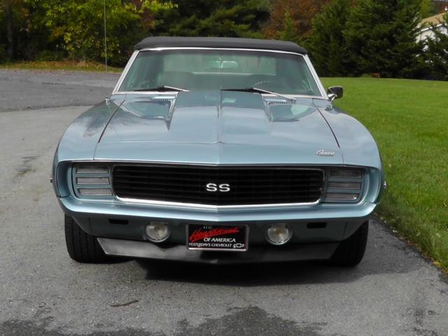 1969 Blue Chevrolet Camaro Convertible