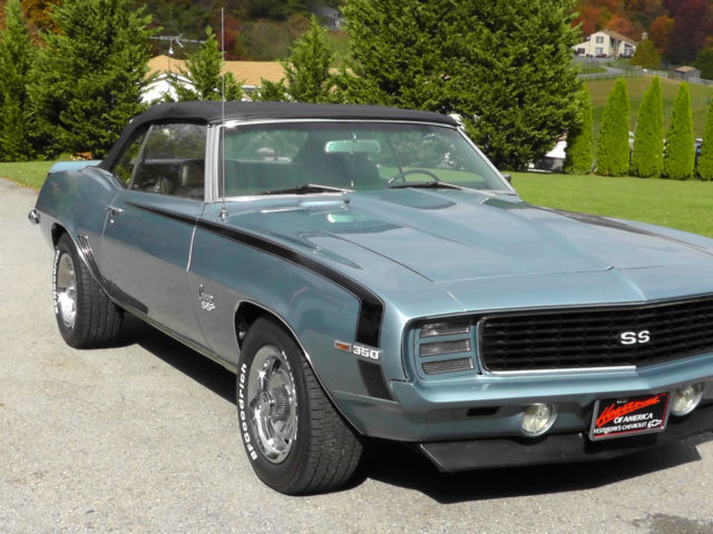 1969 Blue Chevrolet Camaro Convertible