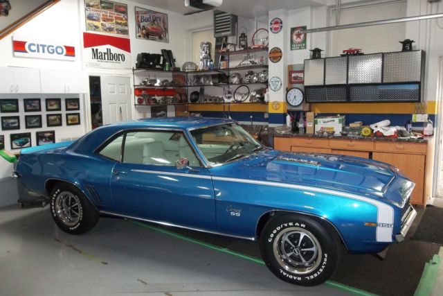 1969 Blue Chevrolet Camaro