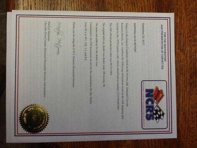 1970 Red Chevrolet Camaro Coupe