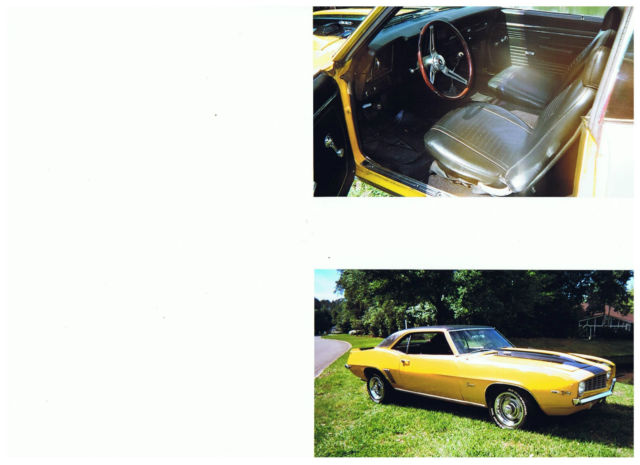 1969 Yellow Chevrolet Camaro Coupe