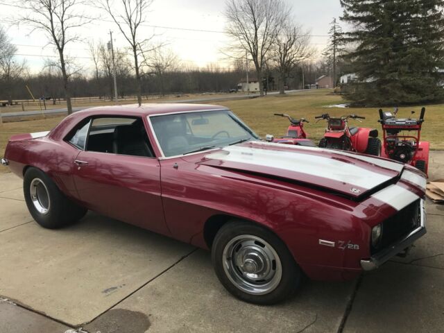 1969 Maroon Chevrolet Camaro