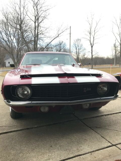 1969 Maroon Chevrolet Camaro